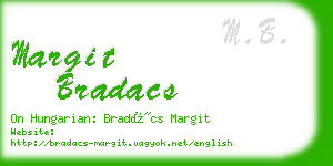 margit bradacs business card